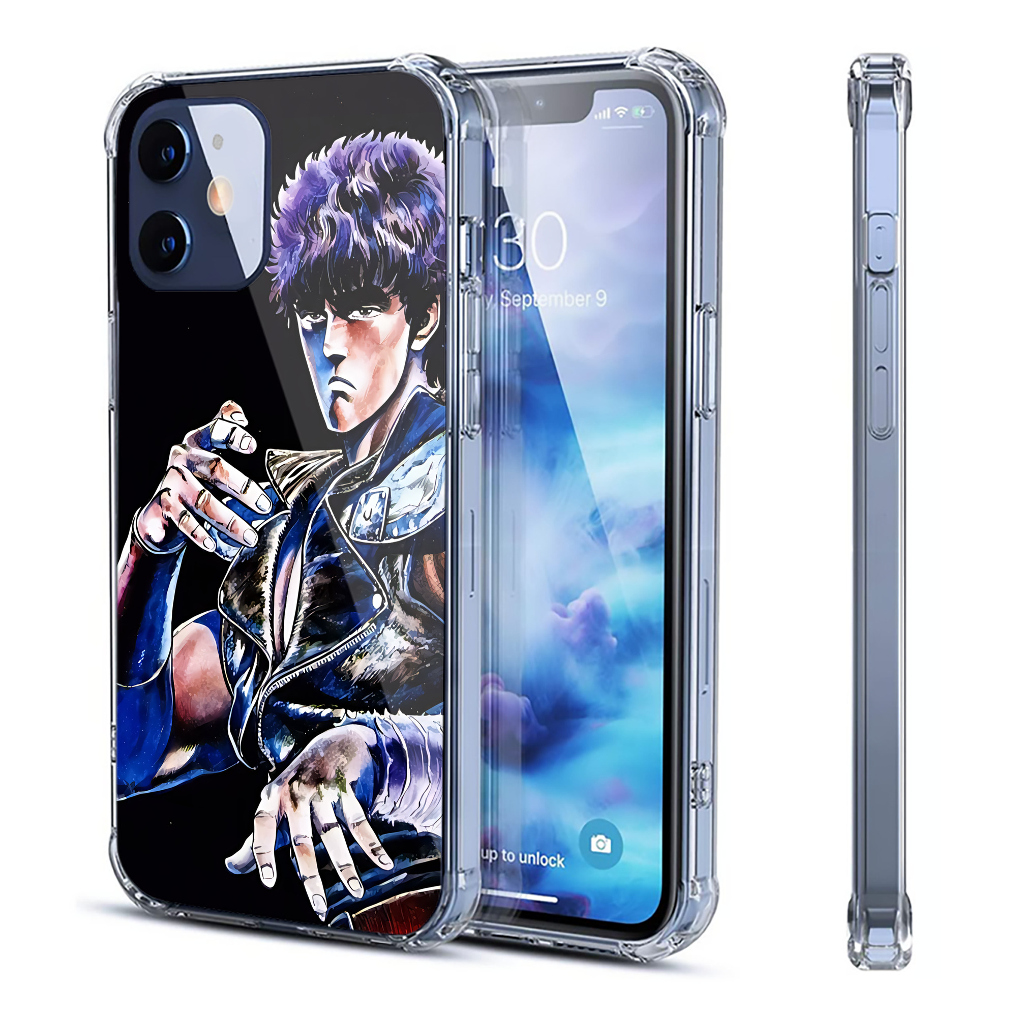 （画像用） 北斗の拳 Fist of the North Star 【iPhone 12シリーズ対応】透明スマホケース（クリアソフトケース）